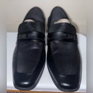 Calvin Klein Black Textured Loafers